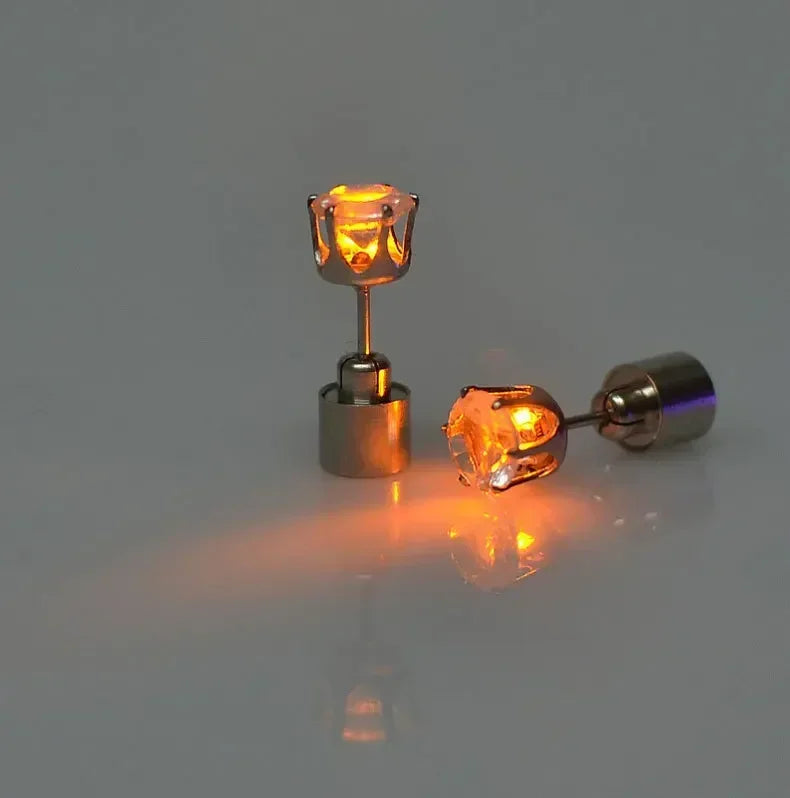 Pair LED Bling Ear Stud Rings