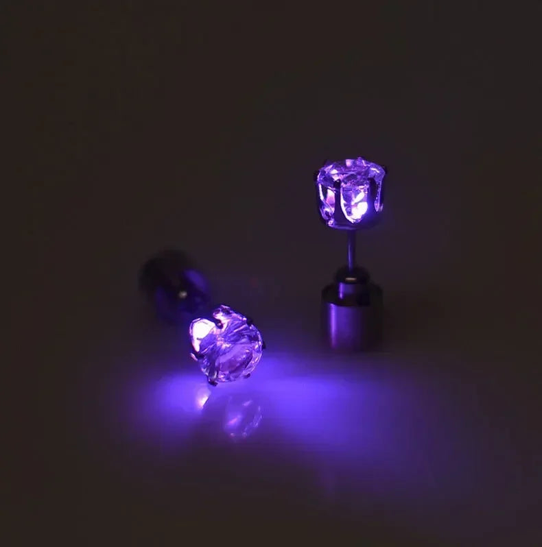 Pair LED Bling Ear Stud Rings