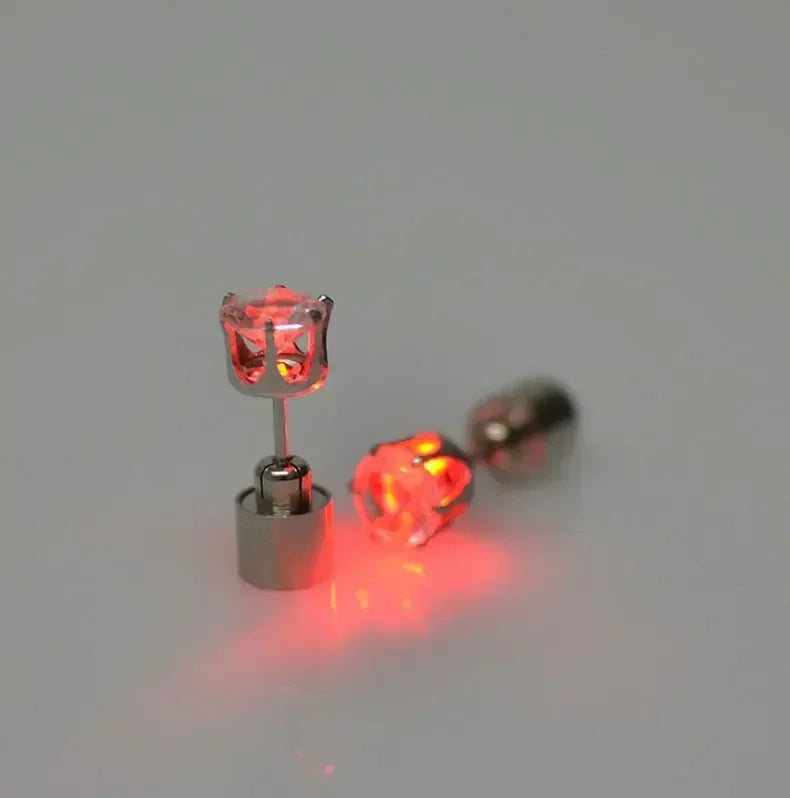 Pair LED Bling Ear Stud Rings