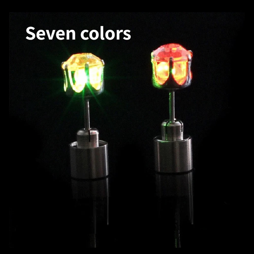 Pair LED Bling Ear Stud Rings