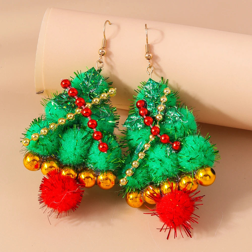 Hot Selling Mix Styles Merry Christmas Earrings Fashion Christmas Tree Deer Santa Drop Earrings New Year Jewelry Gifts